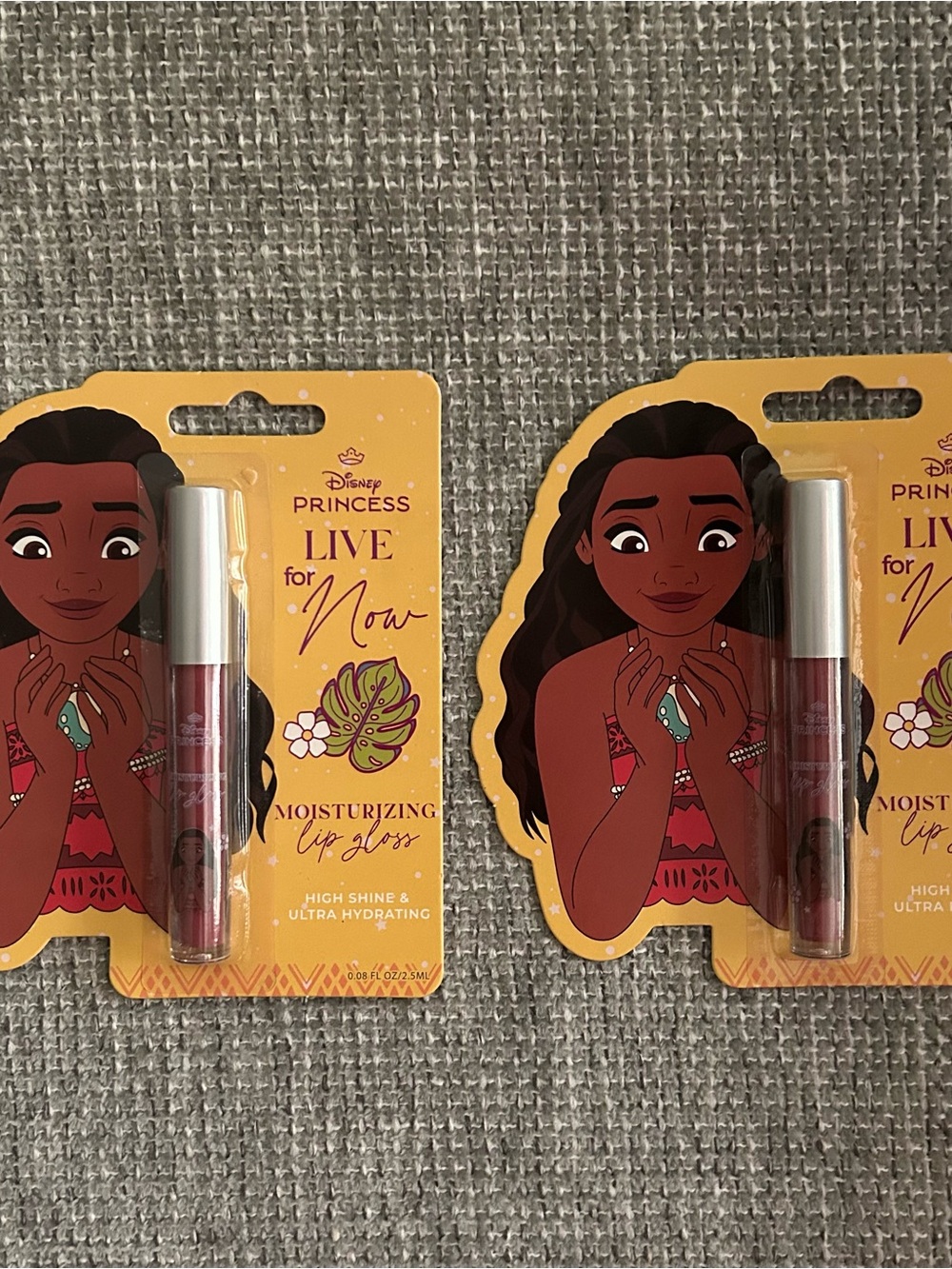 Disney Princess Moana Lip Gloss - Lot of 2